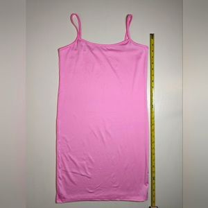 Barbiecore Cami Shirt Dress Pink Medium NWOT Shein